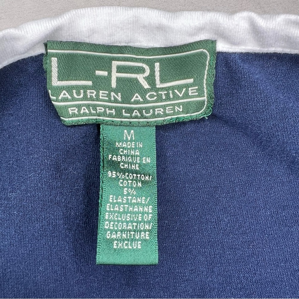 Vtg Lauren Active Ralph Lauren Sleeveless 1/4 Zip Top Womens Navy White Women M - Picture 6 of 8